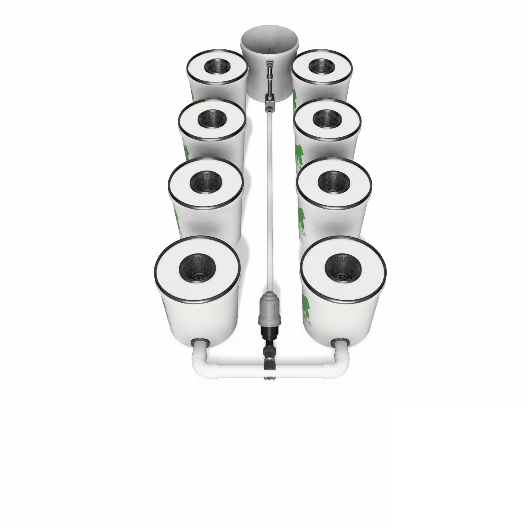 Growrilla RDWC SPRO _ 8-Topfe 19L Details 1